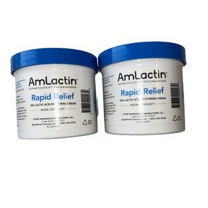 2 Amlactin Rapid Relief 15% Lactic Acid Restoring Cream 12oz Containers